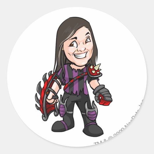 Ziggytron Darigan Citadel Ronde Sticker (Voorkant)