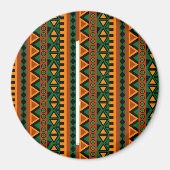 Zigzag African Pattern Buttonnen | Prachtige cultu Magneet (Voorkant)
