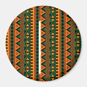 Zigzag African Pattern Buttonnen Prachtige cultu Magneet