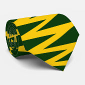 Zigzag - Amber op Donkergroen 003300 Stropdas (Opgerold)