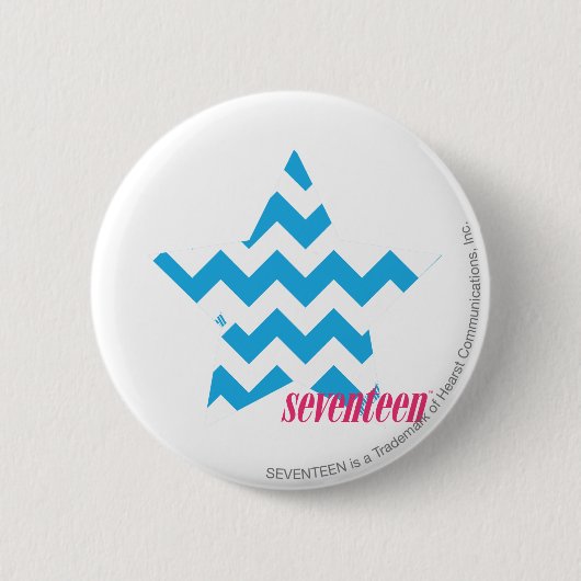 ZigZag Aqua 2 Ronde Button 5,7 Cm (Voorkant)