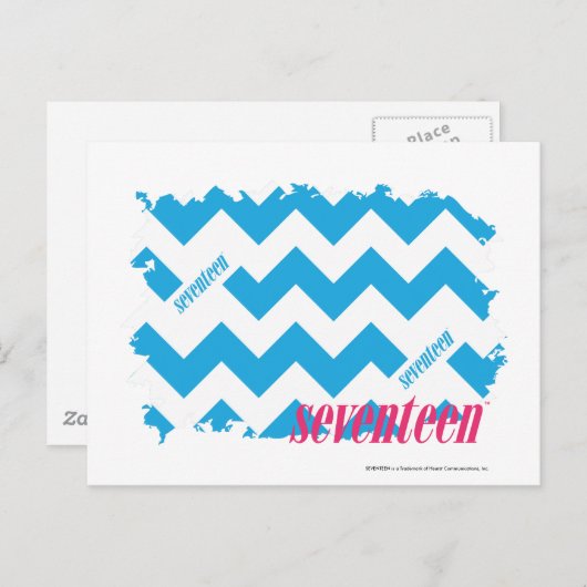 Zigzag Aqua 3 Briefkaart (Voorkant / Achterkant)