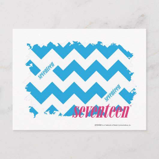 Zigzag Aqua 3 Briefkaart (Voorkant)