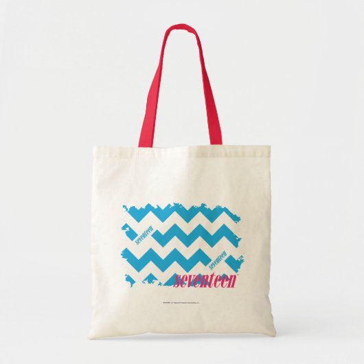 Zigzag Aqua 3 Tote Bag (Voorkant)