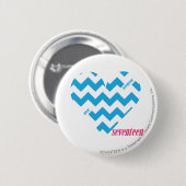 ZigZag Aqua 4 Ronde Button 5,7 Cm (Voorkant /achterkant)