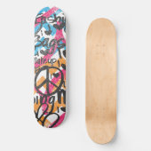 ZigZag Aqua-Oranje Skateboard (Voorkant)