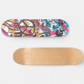ZigZag Aqua-Oranje Skateboard (Horizontaal)