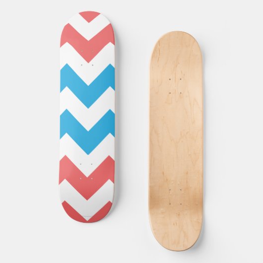 ZigZag Aqua-Roze Persoonlijk Skateboard (Voorkant)