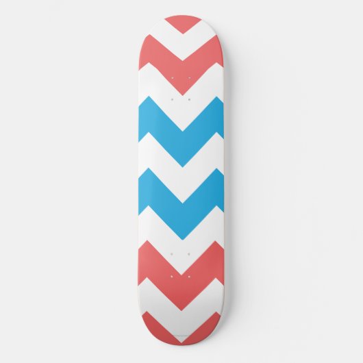 ZigZag Aqua-Roze Persoonlijk Skateboard (Voorkant)