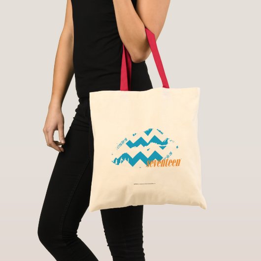 ZigZag Aqua Tote Bag (Voorkant (product))