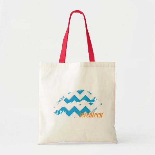 ZigZag Aqua Tote Bag (Voorkant)