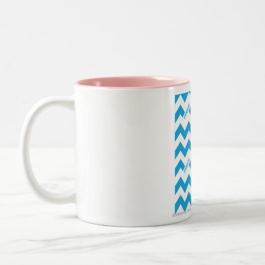 ZigZag Aqua Tweekleurige Koffiemok (Links)