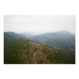 Zigzag-bergen, Hot Springs NP, Arkansas Foto Afdruk