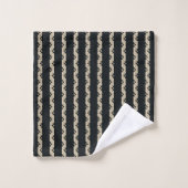 ZigZag Black Cream Sierkussen Bad Handdoek (Wasdoekje)