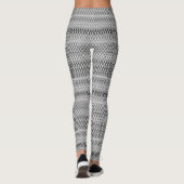 Zigzag Black en White Pattern Leggings (Achterkant)