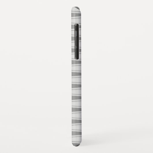 Zigzag Black White Grey Pattern Case-Mate iPhone Case (Achterkant/links)