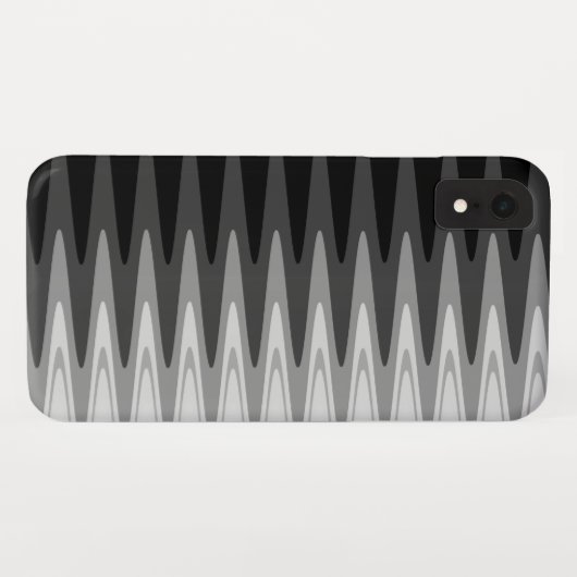 Zigzag Black White Grey Pattern Case-Mate iPhone Case (Achterkant (horizontaal))