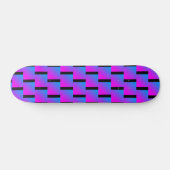 Zigzag Blauw Roze Paars Zwart Coolste Deck Ooit Persoonlijk Skateboard (Horizontaal)
