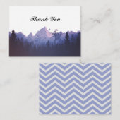 Zigzag Blue Mountain Dank u kaarten Notitiekaartje (Voorkant / Achterkant)