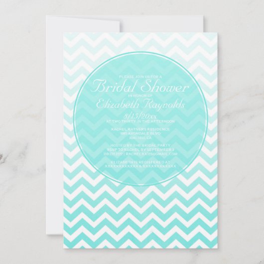  Zigzag Bridal Shower Invitations Kaart (Voorkant)
