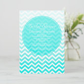  Zigzag Bridal Shower Invitations Kaart (Staand voorkant)
