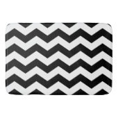 Zigzag Chevron Black en White Badmat (Voorkant)