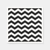 Zigzag Chevron Black en White Servet (Voorkant)