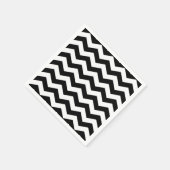 Zigzag Chevron Black en White Servet (Hoek)