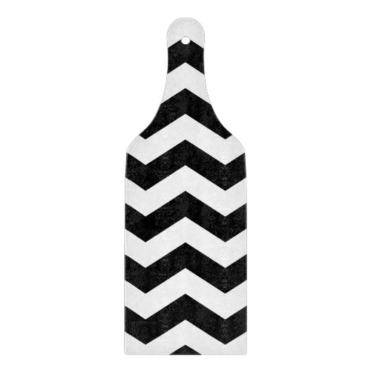 Zigzag Chevron Black en White Snijplank (Voorkant)