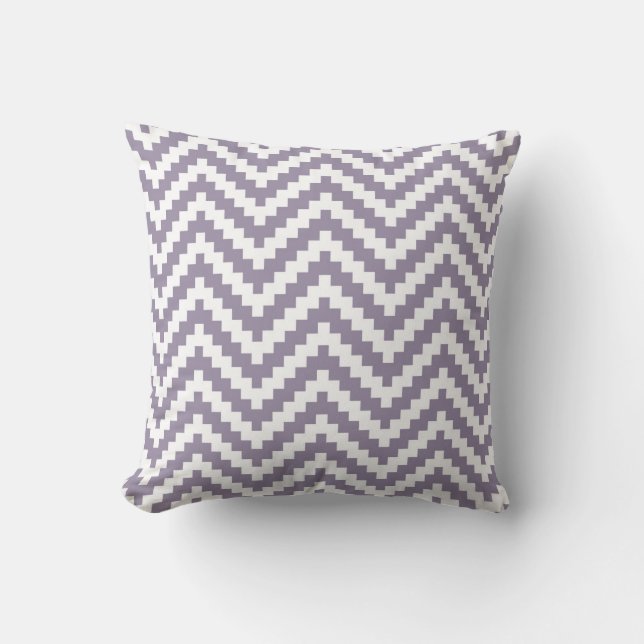 Zigzag Chevron Block Stripe in lavender Kussen (Voorkant)
