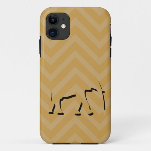 Zigzag Chevron en Olifant Case-Mate iPhone Case (Achterkant)