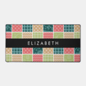 zigzag, Chevron, Gingham, Polka dots, Jouw naam Bureaumat (Voorkant)