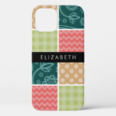 zigzag, Chevron, Gingham, Polka dots, Jouw naam Case-Mate iPhone Case (Achterkant)