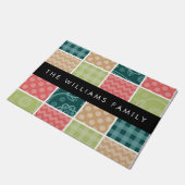 zigzag, Chevron, Gingham, Polka dots, Jouw naam Deurmat (Schuin)