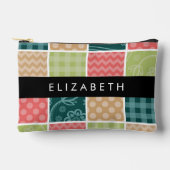 zigzag, Chevron, Gingham, Polka dots, Jouw naam Etui (Voorkant)