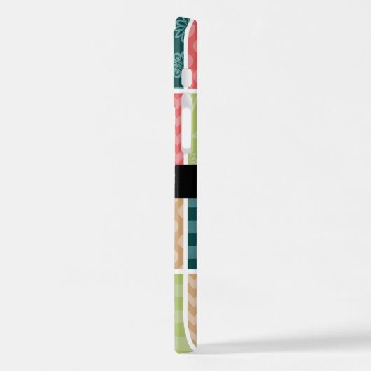 zigzag, Chevron, Gingham, Polka dots, Jouw naam iPhone Hoesje (Linkerkant)