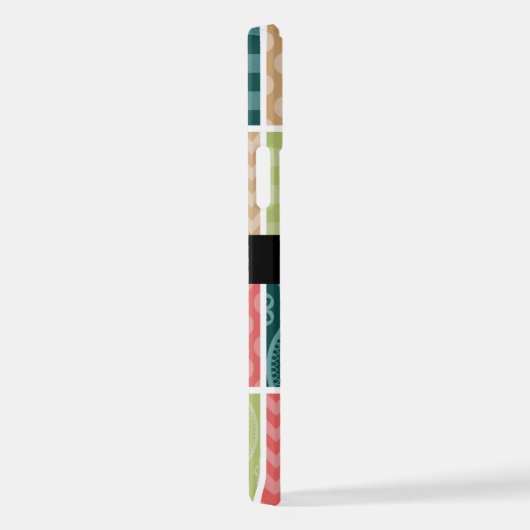 zigzag, Chevron, Gingham, Polka dots, Jouw naam iPhone Hoesje (Rechterkant)