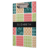 zigzag, Chevron, Gingham, Polka dots, Jouw naam Klembord (Links)