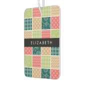 zigzag, Chevron, Gingham, Polka dots, Jouw naam Luchtverfrisser (Links)