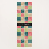 zigzag, Chevron, Gingham, Polka dots, Jouw naam Yogamat (Achterkant)