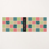 zigzag, Chevron, Gingham, Polka dots, Jouw naam Yogamat (Voorkant (horizontaal))