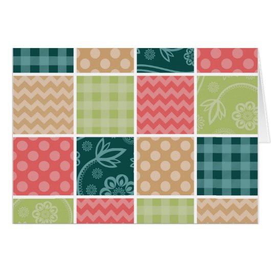 Zigzag, Chevron, Gingham, Polka Dots, Patchwork (Voorkant Horizontaal)