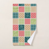 Zigzag, Chevron, Gingham, Polka Dots, Patchwork Bad Handdoek (Handdoek)