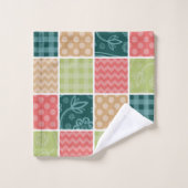 Zigzag, Chevron, Gingham, Polka Dots, Patchwork Bad Handdoek (Wasdoekje)