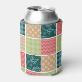 Zigzag, Chevron, Gingham, Polka Dots, Patchwork Blikjeskoeler (Blikje Voorkant)