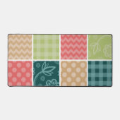 Zigzag, Chevron, Gingham, Polka Dots, Patchwork Bureaumat (Voorkant)