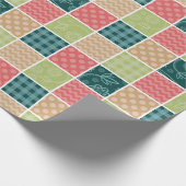 Zigzag, Chevron, Gingham, Polka Dots, Patchwork Cadeaupapier (Hoek)