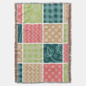 Zigzag, Chevron, Gingham, Polka Dots, Patchwork Deken (Voorkant Verticaal)