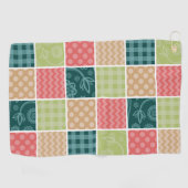 Zigzag, Chevron, Gingham, Polka Dots, Patchwork Golfhanddoek (Horizontaal)