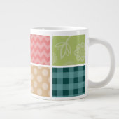 Zigzag, Chevron, Gingham, Polka Dots, Patchwork Grote Koffiekop (Rechts)